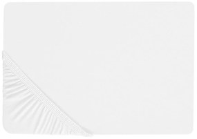 Lençol-capa em algodão branco 160 x 200 cm JANBU Beliani