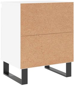 Mesas de cabeceira 2pcs 40x30x50 cm derivados de madeira branco