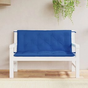 Almofadões banco jardim 2 pcs 120x50x7cm tecido oxford azul