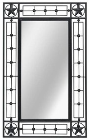 vidaXL Espelho de parede retangular 50x80 cm preto