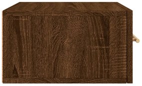 Mesa de cabeceira de parede 35x35x20 cm cor carvalho castanho