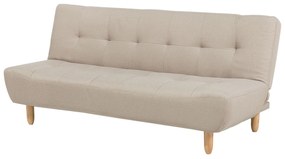 Sofá-cama de 3 lugares em tecido creme ALSTEN Beliani