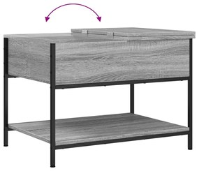 Mesa de centro 70x50x50 cm deriv. madeira/metal cinzento sonoma