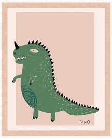 Impressão digital emoldurada Dino
