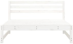 Sofá de centro para jardim 120x80 cm pinho maciço branco