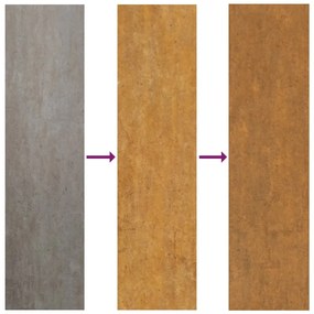 Canteiro elevado de jardim 1150x100x36 cm aço corten