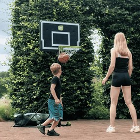 Cesto de basquetebol NovaStar com altura ajustável em 10 alturas preto