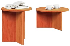 Conjunto de Mesas de Café 2 pcs Castanho-mel 49 x 49 x 28 cm