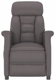 vidaXL Cadeira Recliner Cinzeto 71 x 96 x 96 cm Couro sintético