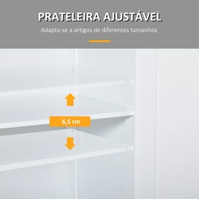 Armário Auxiliar Casa de Banho Móvel Auxiliar de Casa de Banho com 2 Gavetas 2 Portas e Prateleira Ajustável Estilo Moderno para Duche Dormitório 60x3