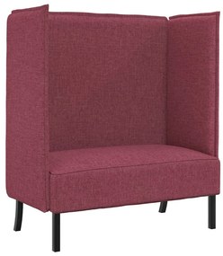 Sofá de Costas Altas Bordô 109x56x121 cm Tecido