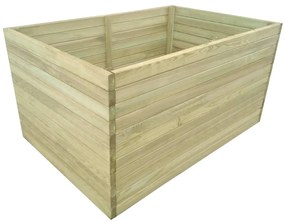vidaXL Canteiro elevado para jardim 100x100x77 cm pinho impregnado