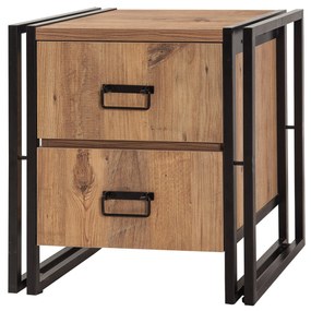 Mesa de Cabeceira Cosmo – Pinho Atlântico Preto – 52x55x40 cm