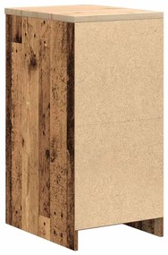 Armário de arrumação de garagem Madeira Velha 40x51x85 cm