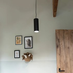 Candeeiro suspenso inteligente preto incl. WiFi GU10 - Tubo