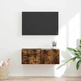 vidaXL Armário de TV de Parede Carvalho Defumado 60 x 31 x 29.5 cm