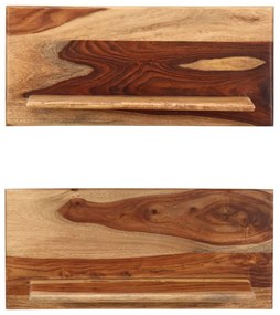 Prateleiras de parede 2 pcs 58x26x20cm madeira acácia maciça