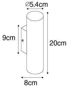 Aplique moderno branco 2 luzes - JEANA Moderno