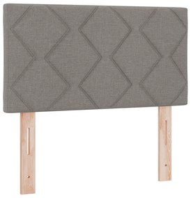Cama Box Spring com Colchão Taupe 80x200 cm Tecido