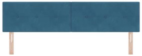 Cabeceira vidaXL Button Tufted Azul Escuro 180 cm Veludo