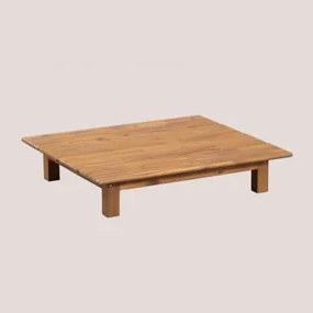 Mesa De Centro Para Jardim Retangular 85x75 Cm Em Madeira De Acácia Brina Castanho Acácia - Sklum