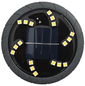 Luzes solares para exterior com espigões 12 pcs branco quente