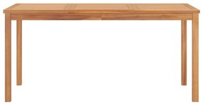 5 pcs conjunto de jantar para jardim madeira de teca maciça