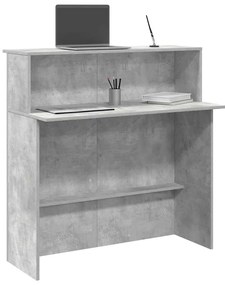 Balcão de recepção 100x50x103,5 cm deriv. madeira cinza cimento