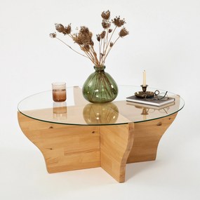 Mesa de Café Amphora - Cor Teak - 92x36x92 cm
