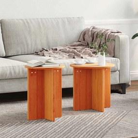 vidaXL Mesa de centro 2 pcs Castanho 41,5 x 41,5 x 41 cm