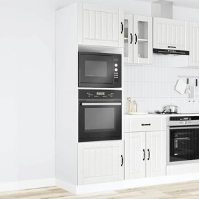 Armários forno 2 pcs Kalmar derivados de madeira branco