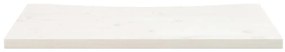 Tampo de secretária 80x40x2,5 cm pinho maciço branco