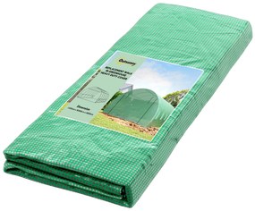 Outsunny Cobertura de Estufa de Túnel 6x3x2m Cobertura de Substituição de Estufa Polietileno com 12 Janelas e Portas Enroláveis Verde | Aosom Portugal