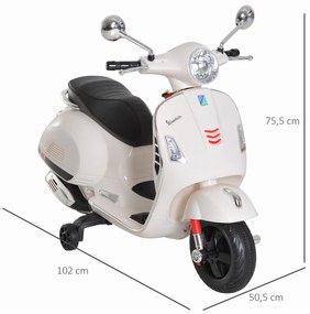 HOMCOM Scooter Elétrico para crianças com USB MP3 Luz para Crianças de