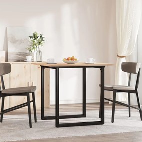 Mesa de jantar estrutura em O 80x80x75 cm pinho e aço