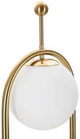 Candeeiro de Pé GLAMY ARC – Ø 28x168 cm – Dourado e Branco – Design Mo