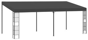 Gazebo de montagem na parede 3x6 m tecido antracite