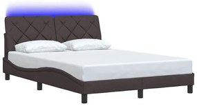 Estrutura de cama com LED sem colchão 120x200 cm tecido