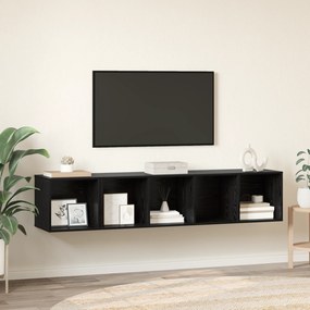 vidaXL Conjunto de Estantes para TV 2 pcs Carvalho preto