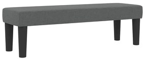 Cama Box Spring com Colchão &amp; Banco Cinza Escuro 120x200 cm Tecido