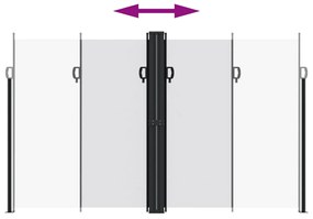 Toldo lateral retrátil 200x600 cm branco