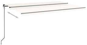 Toldo retrátil manual 500x350 cm cor creme