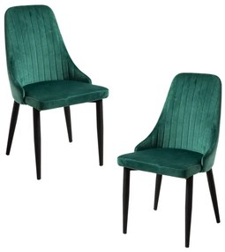 Pack 2 Cadeiras Kan Veludo - Verde