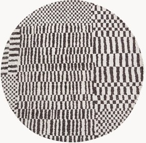 Tapete lavável redondo para interior e exterior Berber