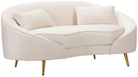 Sofá 'Oslo' – 2 Lugares – C/ Almofadas – 148 x 84 x 68 cm – Creme e Do