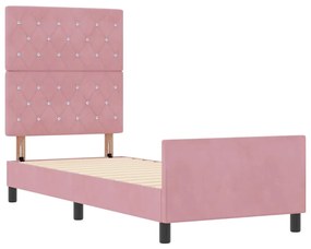 Cama vidaXL Rosa 80x200 cm Veludo