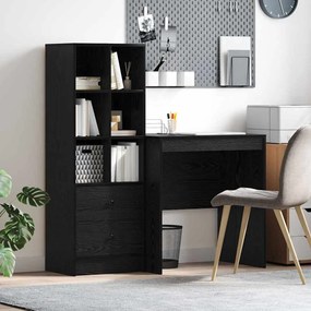Mesa com Armazenamento Carvalho Preto Madeira de Engenharia