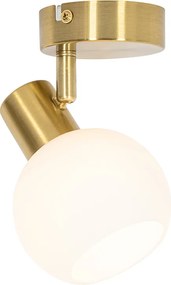 Projetores Art Deco Dourado com Vidro Opalino Ajustável - Anouk