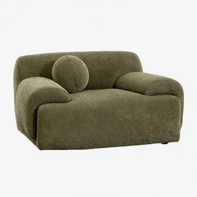 Poltrona Estofada Shirina Chenille Verde Army - Sklum