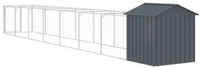 Casota para cães com telhado aço galvanizado antracite